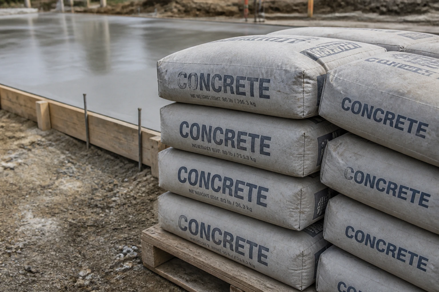 Combien de sacs de béton tout prêt pour 1 m² ?