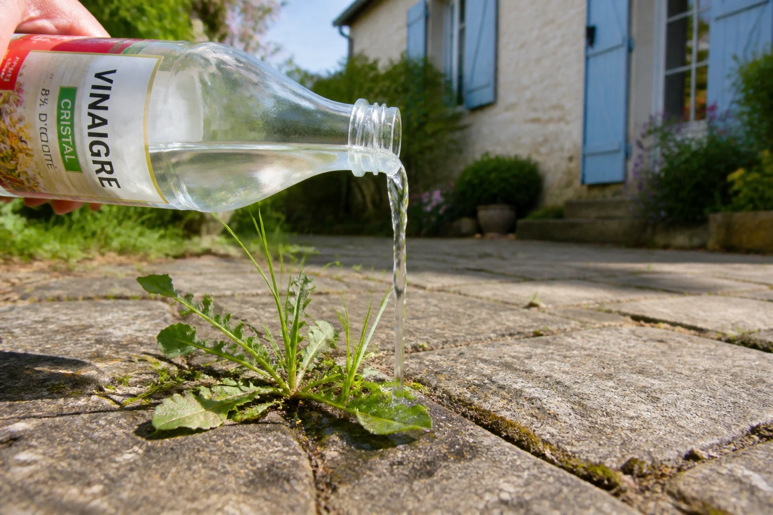 Vinaigre blanc désherbant : efficace, interdit ou à éviter ?